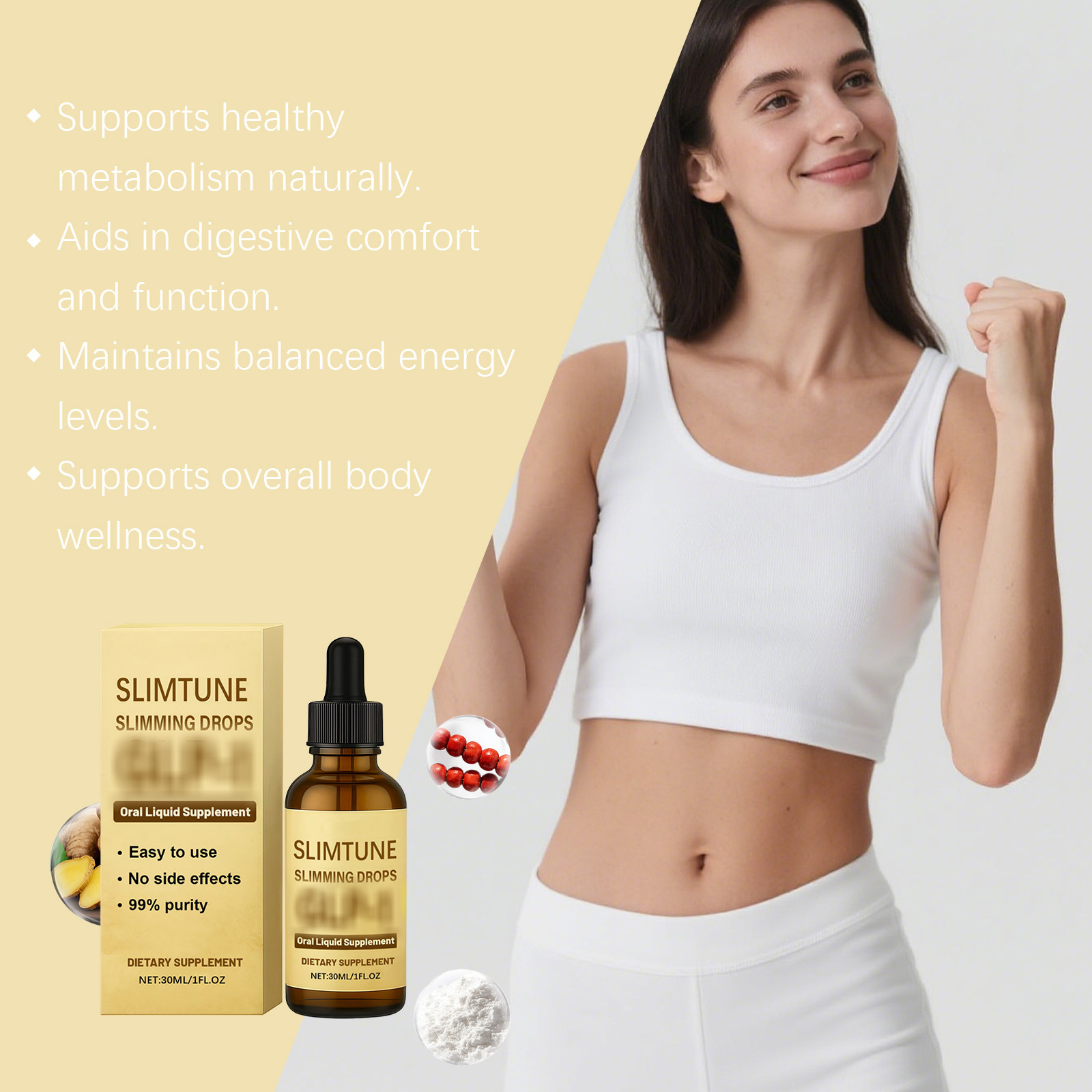 หยดบอดี้ แมเนจเมนท์ ดรอปส์ ลดน - Fitness Nutrition Energy บทวิจารณ์และราคา