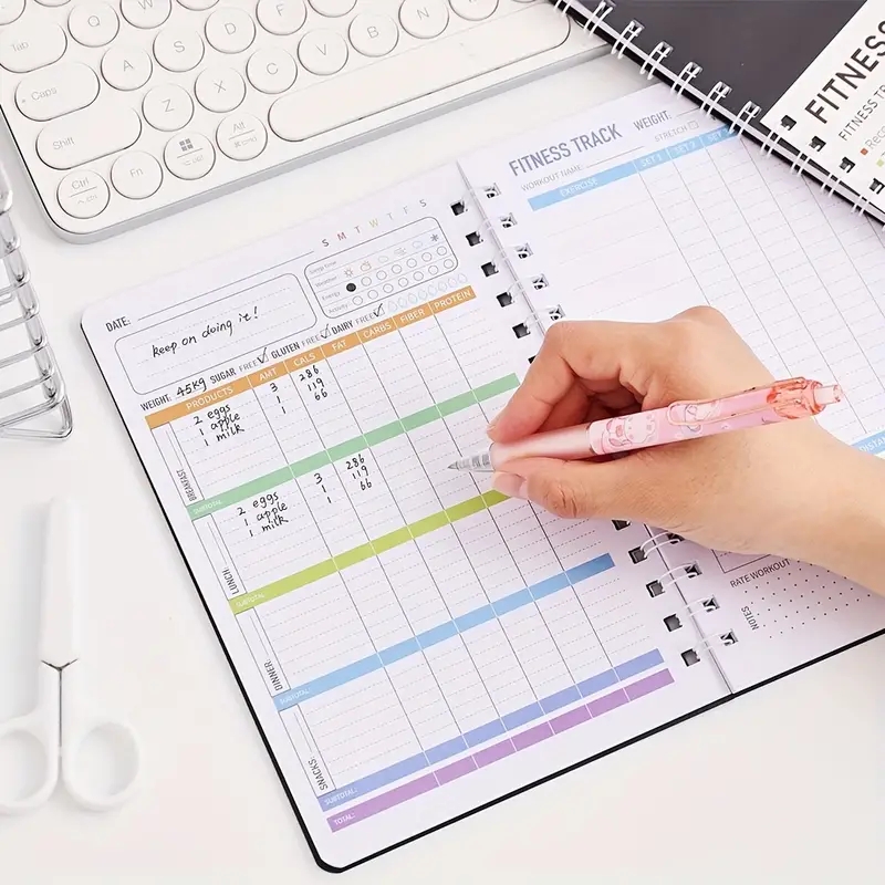 สมุดบันทึกฟิตเนส แผนการออกกำลั - Nutrition And Exercise บทวิจารณ์และราคา